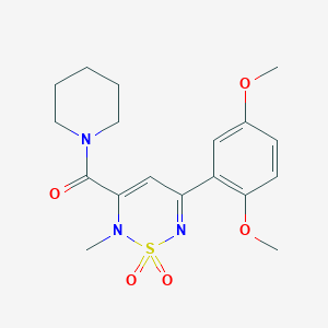 molecular formula C18H23N3O5S B4658930 5-(2,5-dimethoxyphenyl)-2-methyl-3-(1-piperidinylcarbonyl)-2H-1,2,6-thiadiazine 1,1-dioxide 