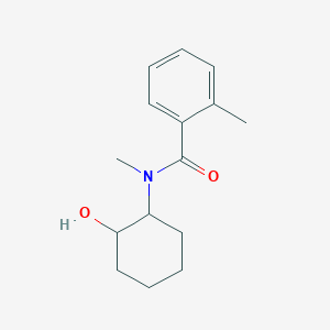 molecular formula C15H21NO2 B4658976 N-(2-hydroxycyclohexyl)-N,2-dimethylbenzamide 