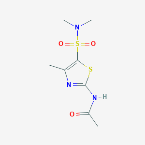 molecular formula C8H13N3O3S2 B4659002 N-{5-[(dimethylamino)sulfonyl]-4-methyl-1,3-thiazol-2-yl}acetamide 