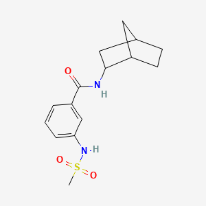 molecular formula C15H20N2O3S B4659017 N-bicyclo[2.2.1]hept-2-yl-3-[(methylsulfonyl)amino]benzamide 