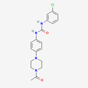 molecular formula C19H21ClN4O2 B4659099 N-[4-(4-acetyl-1-piperazinyl)phenyl]-N'-(3-chlorophenyl)urea 
