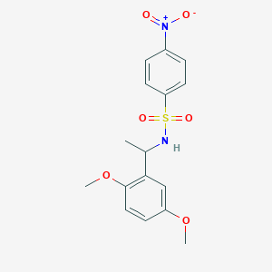 molecular formula C16H18N2O6S B4659121 N~1~-[1-(2,5-DIMETHOXYPHENYL)ETHYL]-4-NITRO-1-BENZENESULFONAMIDE 