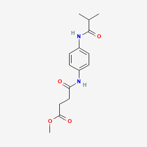 molecular formula C15H20N2O4 B4659132 methyl 4-{[4-(isobutyrylamino)phenyl]amino}-4-oxobutanoate 