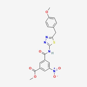molecular formula C19H16N4O6S B4659180 methyl 3-({[5-(4-methoxybenzyl)-1,3,4-thiadiazol-2-yl]amino}carbonyl)-5-nitrobenzoate 