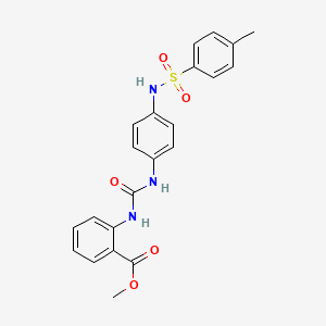 molecular formula C22H21N3O5S B4659196 METHYL 2-{[(4-{[(4-METHYLPHENYL)SULFONYL]AMINO}ANILINO)CARBONYL]AMINO}BENZOATE 