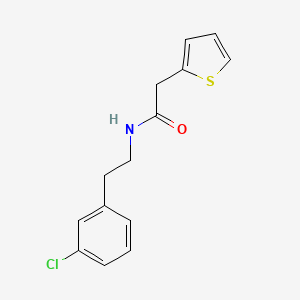 molecular formula C14H14ClNOS B4659219 N-[2-(3-chlorophenyl)ethyl]-2-(thiophen-2-yl)acetamide 