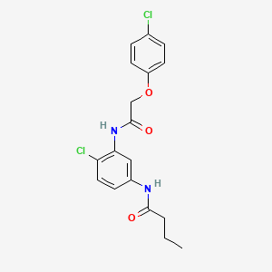molecular formula C18H18Cl2N2O3 B4659225 N-(4-chloro-3-{[(4-chlorophenoxy)acetyl]amino}phenyl)butanamide 