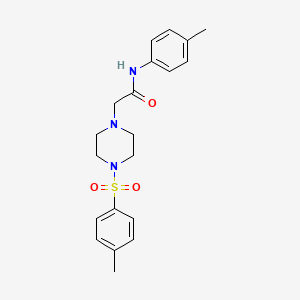 molecular formula C20H25N3O3S B4659236 N~1~-(4-METHYLPHENYL)-2-{4-[(4-METHYLPHENYL)SULFONYL]PIPERAZINO}ACETAMIDE 