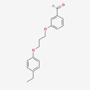 molecular formula C18H20O3 B4659243 3-[3-(4-ethylphenoxy)propoxy]benzaldehyde 