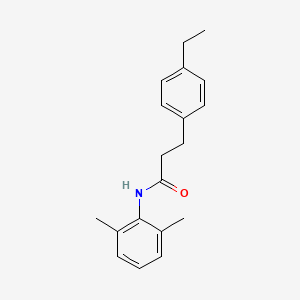 molecular formula C19H23NO B4659295 N-(2,6-dimethylphenyl)-3-(4-ethylphenyl)propanamide 