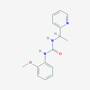 molecular formula C15H17N3O2 B4659296 N-(2-METHOXYPHENYL)-N'-[1-(2-PYRIDYL)ETHYL]UREA 