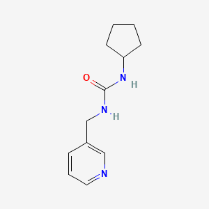 molecular formula C12H17N3O B4659317 N-cyclopentyl-N'-(3-pyridinylmethyl)urea 