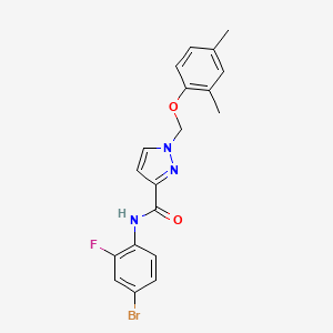 molecular formula C19H17BrFN3O2 B4659335 N-(4-bromo-2-fluorophenyl)-1-[(2,4-dimethylphenoxy)methyl]-1H-pyrazole-3-carboxamide 