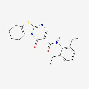 molecular formula C21H23N3O2S B4659348 N-(2,6-diethylphenyl)-4-oxo-6,7,8,9-tetrahydro-4H-pyrimido[2,1-b][1,3]benzothiazole-3-carboxamide 