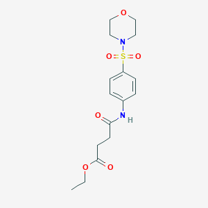 B465946 Ethyl 4-((4-(morpholinosulfonyl)phenyl)amino)-4-oxobutanoate CAS No. 356550-84-0