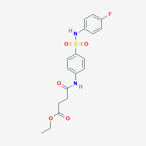 Ethyl 4-[4-[(4-fluorophenyl)sulfamoyl]anilino]-4-oxobutanoate
