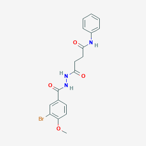 4-[2-(3-bromo-4-methoxybenzoyl)hydrazino]-4-oxo-N-phenylbutanamide