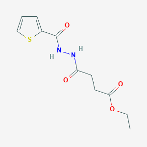molecular formula C11H14N2O4S B465958 Ethyl 4-oxo-4-[2-(thiophene-2-carbonyl)hydrazinyl]butanoate CAS No. 328025-21-4