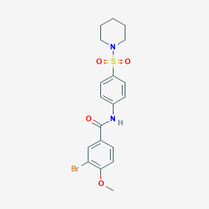 3-bromo-4-methoxy-N-[4-(piperidin-1-ylsulfonyl)phenyl]benzamide