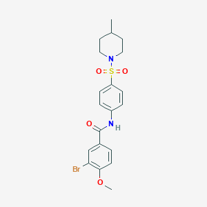 3-bromo-4-methoxy-N-(4-((4-methylpiperidin-1-yl)sulfonyl)phenyl)benzamide