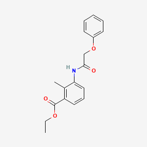 molecular formula C18H19NO4 B4659819 ethyl 2-methyl-3-[(phenoxyacetyl)amino]benzoate 