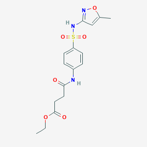 Ethyl 4-(4-{[(5-methyl-3-isoxazolyl)amino]sulfonyl}anilino)-4-oxobutanoate