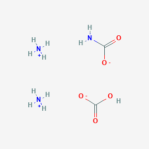 molecular formula C2H11N3O5 B046599 碳酸氢铵-氨基甲酸铵 CAS No. 8000-73-5