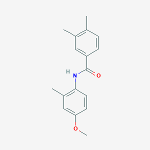 molecular formula C17H19NO2 B4660046 N-(4-methoxy-2-methylphenyl)-3,4-dimethylbenzamide 