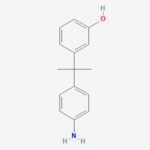 molecular formula C15H17NO B046601 3-[1-(4-Aminophenyl)-1-methylethyl]phenol CAS No. 111545-80-3