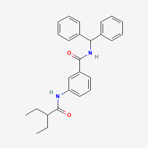 molecular formula C26H28N2O2 B4660152 N-(DIPHENYLMETHYL)-3-(2-ETHYLBUTANAMIDO)BENZAMIDE 