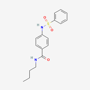 molecular formula C17H20N2O3S B4660245 N-butyl-4-[(phenylsulfonyl)amino]benzamide 