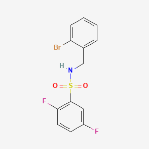 molecular formula C13H10BrF2NO2S B4660279 N-(2-bromobenzyl)-2,5-difluorobenzenesulfonamide 