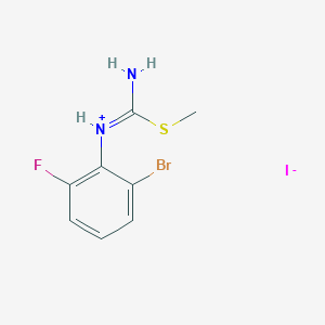 molecular formula C8H9BrFIN2S B046603 (2-Bromo-6-fluorophenyl)carbamimidothioic Acid Methyl Ester Monohydriodide CAS No. 65896-13-1