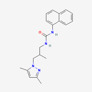 molecular formula C20H24N4O B4660374 N-[3-(3,5-DIMETHYL-1H-PYRAZOL-1-YL)-2-METHYLPROPYL]-N'-(1-NAPHTHYL)UREA 