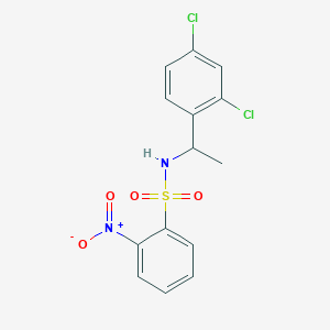 molecular formula C14H12Cl2N2O4S B4660508 N-[1-(2,4-dichlorophenyl)ethyl]-2-nitrobenzenesulfonamide 