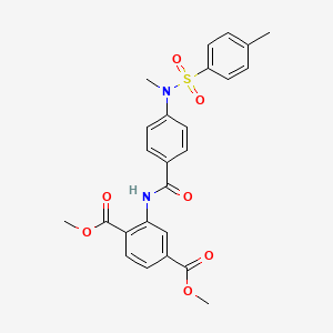 molecular formula C25H24N2O7S B4660777 dimethyl 2-[(4-{methyl[(4-methylphenyl)sulfonyl]amino}benzoyl)amino]terephthalate 
