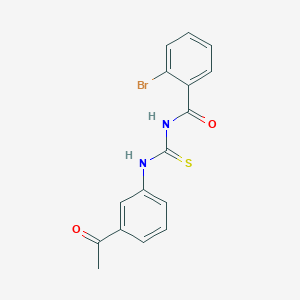 molecular formula C16H13BrN2O2S B4660800 N-[(3-acetylphenyl)carbamothioyl]-2-bromobenzamide 