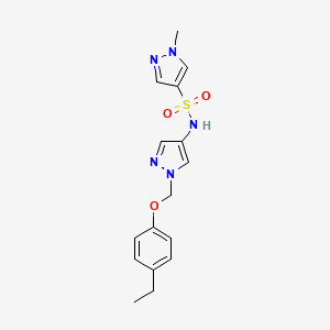 molecular formula C16H19N5O3S B4660802 N~4~-{1-[(4-ETHYLPHENOXY)METHYL]-1H-PYRAZOL-4-YL}-1-METHYL-1H-PYRAZOLE-4-SULFONAMIDE 