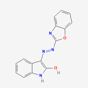 molecular formula C15H10N4O2 B4660930 3-(2-Benzooxazol-2-ylhydrazinyl)indol-2-one CAS No. 91837-56-8