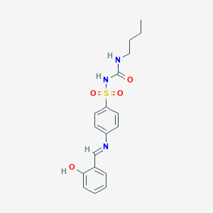 n-Butylcarbamoyl-4-(salicylideneamino)benzenesulfonamide
