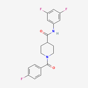 molecular formula C19H17F3N2O2 B4661265 N-(3,5-difluorophenyl)-1-(4-fluorobenzoyl)piperidine-4-carboxamide 