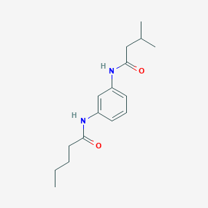 molecular formula C16H24N2O2 B4661279 N-{3-[(3-methylbutanoyl)amino]phenyl}pentanamide 