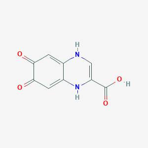 molecular formula C9H6N2O4 B046613 6,7-Dihydroxyquinoxaline-2-carboxylic acid CAS No. 122234-89-3