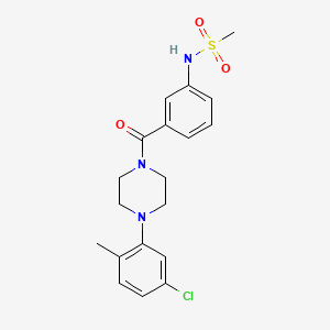 molecular formula C19H22ClN3O3S B4661435 N-(3-{[4-(5-chloro-2-methylphenyl)-1-piperazinyl]carbonyl}phenyl)methanesulfonamide 
