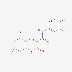 molecular formula C20H22N2O3 B4661443 N-(3,4-dimethylphenyl)-7,7-dimethyl-2,5-dioxo-1,2,5,6,7,8-hexahydro-3-quinolinecarboxamide 