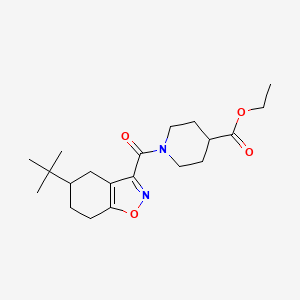 molecular formula C20H30N2O4 B4661473 ethyl 1-[(5-tert-butyl-4,5,6,7-tetrahydro-1,2-benzisoxazol-3-yl)carbonyl]-4-piperidinecarboxylate 