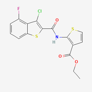 molecular formula C16H11ClFNO3S2 B4661637 ethyl 2-{[(3-chloro-4-fluoro-1-benzothien-2-yl)carbonyl]amino}-3-thiophenecarboxylate 