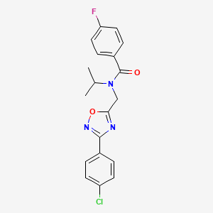 molecular formula C19H17ClFN3O2 B4661667 N-{[3-(4-chlorophenyl)-1,2,4-oxadiazol-5-yl]methyl}-4-fluoro-N-(propan-2-yl)benzamide 