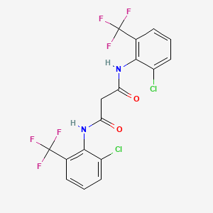 molecular formula C17H10Cl2F6N2O2 B4661686 N,N'-bis[2-chloro-6-(trifluoromethyl)phenyl]propanediamide 