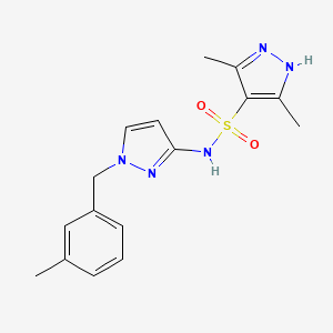 molecular formula C16H19N5O2S B4661721 3,5-DIMETHYL-N~4~-[1-(3-METHYLBENZYL)-1H-PYRAZOL-3-YL]-1H-PYRAZOLE-4-SULFONAMIDE 